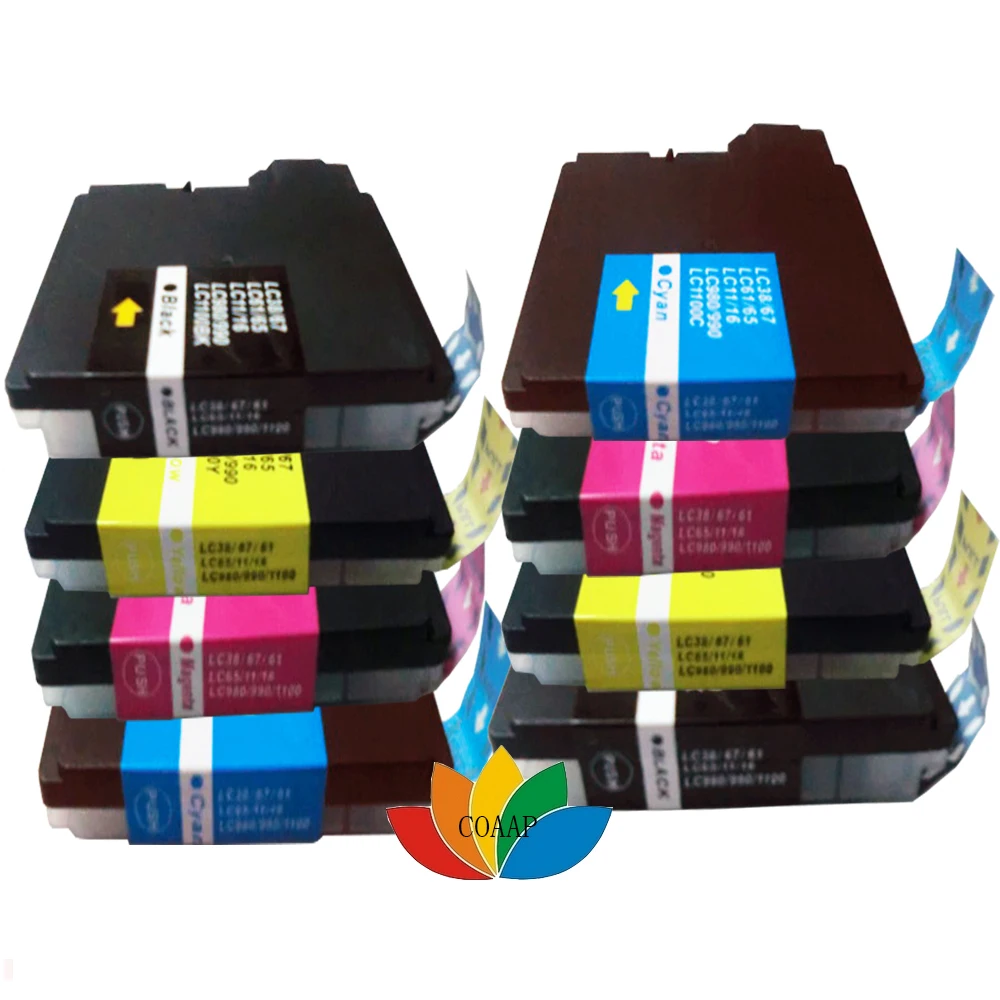 

8x Compatible Brother 38 67 61 65 980 990 1100 ink cartridge for MFC-250C/255CW/290/J615/J615W/650CD/990CW/990C/5490C Printer