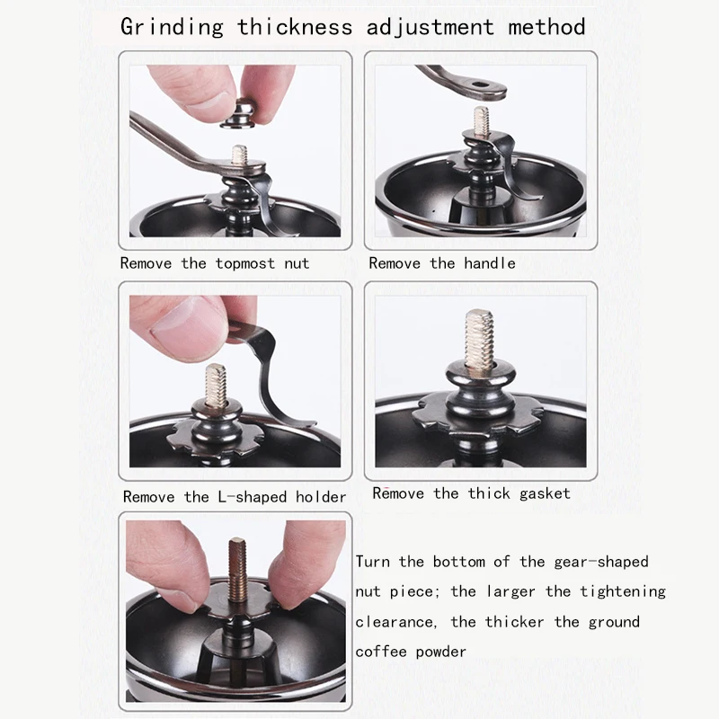 Vintage Elm Hand Grinders Solid Wood Manual Coffee Grinders Ceramic Core Mills Grinding Coffee Beans Mini Burr Mill8