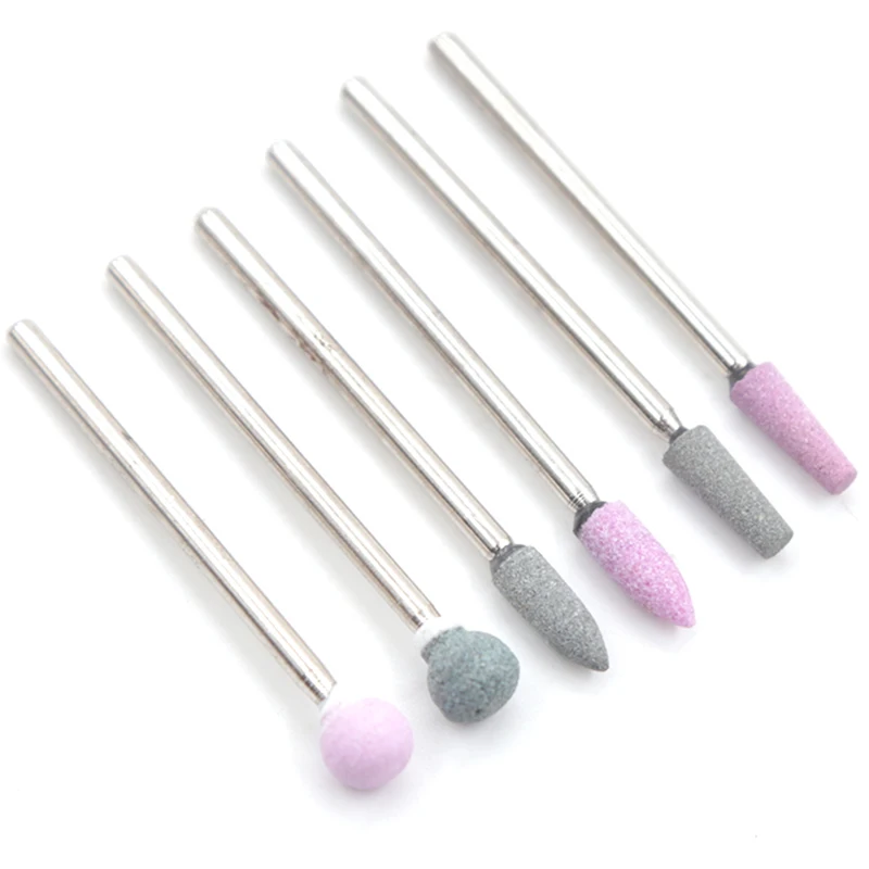 6PCS Diamond Cutters for Manicure Set Silicon Ceramic Stone Nail Drill Bits Set Milling Cutters for Pedicure Manicure Machine