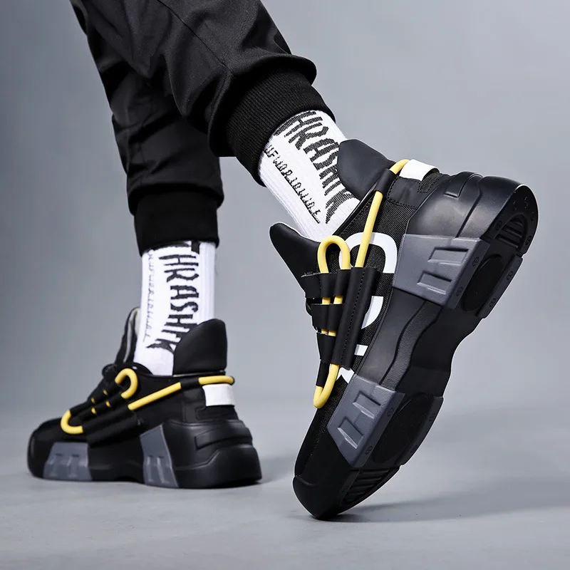Günstige Frühling und herbst Männer vulkanisation Komfortable Outdoor Schuhe Atmungsaktive Schuhe für erwachsene Spitze Up Erhöhen die trend D6 24