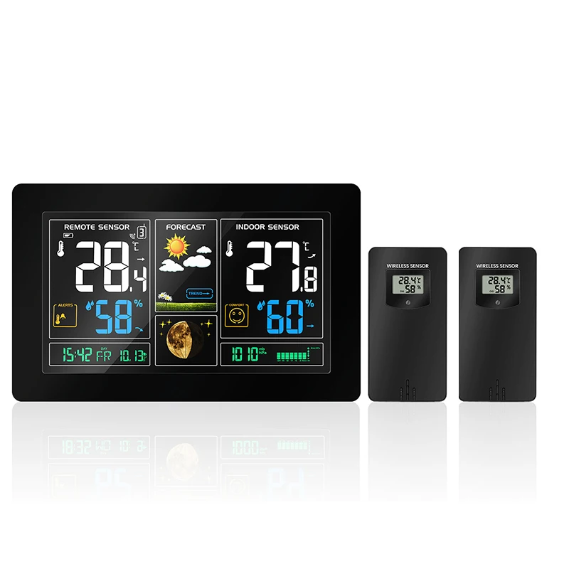 Уличная метеостанция с 2 датчиками беспроводной RCC будильник функцией повтора