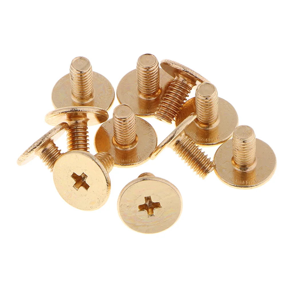10pcs Brass Round Head Stud Screwback Leather Bag Chicago Screw Nail Rivet
