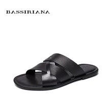 Leather Black Brown Sandal