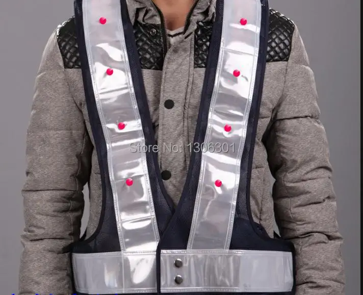 Low cost sales white reflective tape LED reflective safety vest