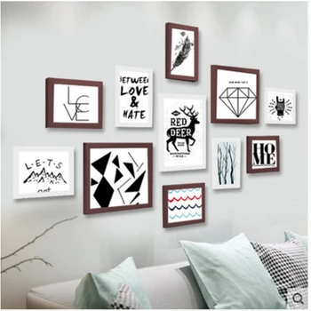 

Retro photo frame Home decor American wall-mounted photo frame set European simple Wedding photo frame 5/6/7/8/10 inch
