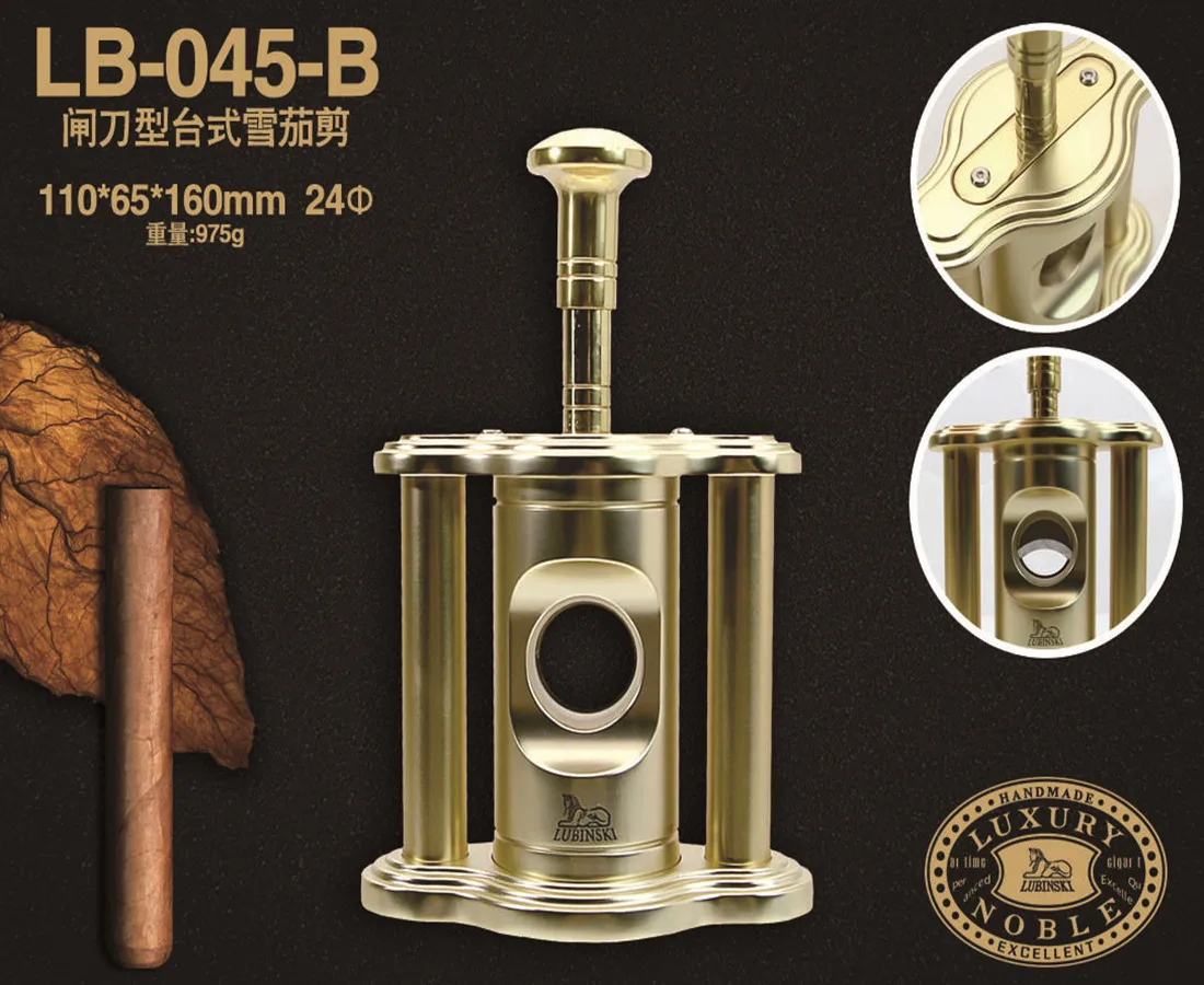 

new LUBINSKI Rubinsky drawer type Cigar cutter knife cigar scissors box cutter blades Cutting Travel portable gift box