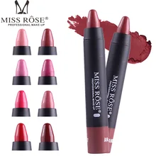 Lipstick Pencil Rotating Matte Waterproof Permanent Makeup Lip Pigment Labial Sexy Red Pintalabios Professional Maquiagem Tools
