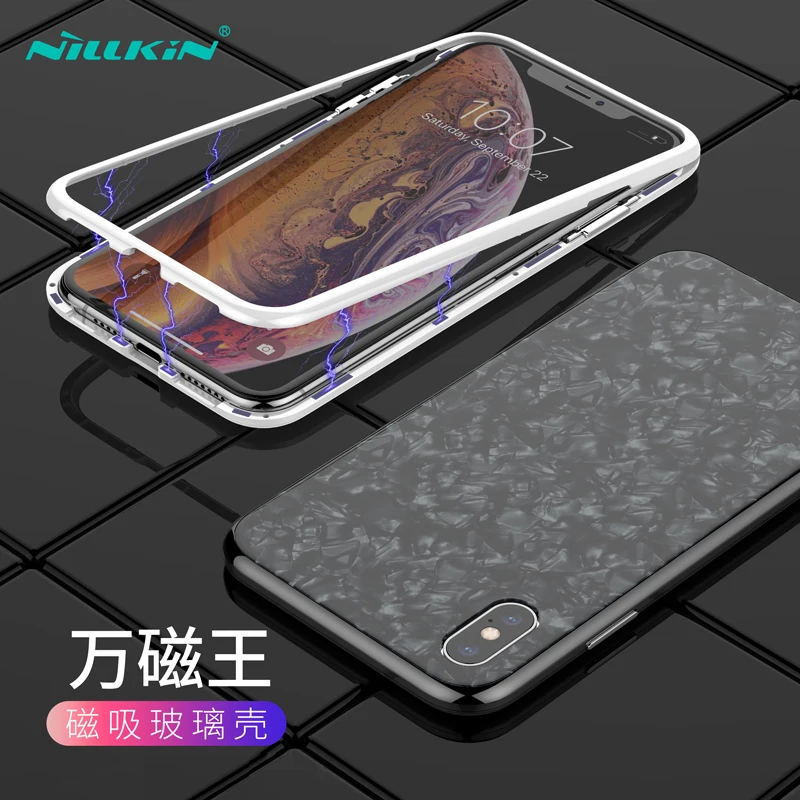 Магнитный чехол на 360 градусов для iphone XS/XS Max/XR NILLKIN magnetic из закаленного стекла |
