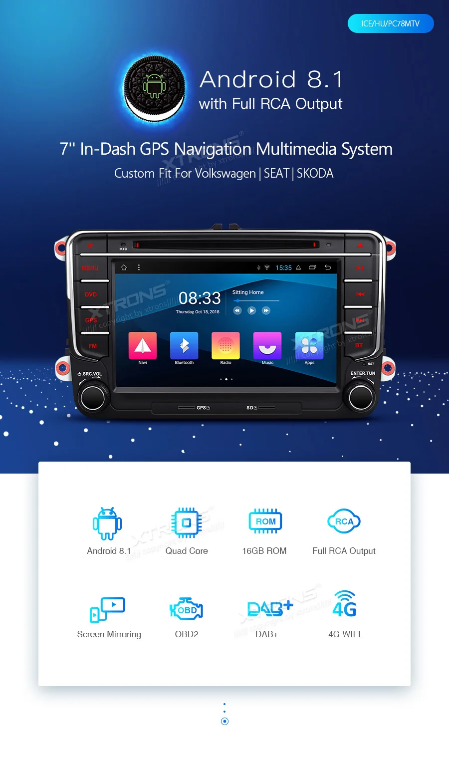 Cheap 7" Android 8.1 OS Car DVD Multimedia GPS Radio for Seat Leon MK2 2004-2013 & Seat Toledo 2004-2015 & Seat Alhambra 2010-2016 1