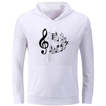 

Fashion Music Note Unisex Mens Womens Graphic Hoodie Sweatshirt Strings Hooded Tops Pullover Adoult