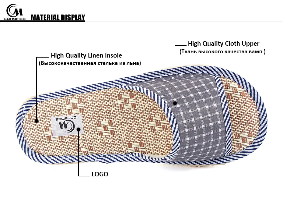 Летние женские льняные тапочки; домашняя обувь QYM-PMSH