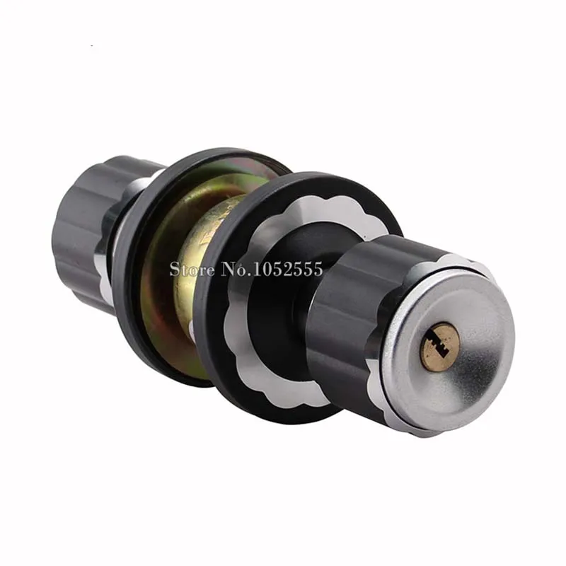 High Quality Black Space Aluminum Round Door Knobs Handle Entrance