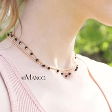 Emanco очаровательный Цепи колье Цепочки и ожерелья Кристалл Бусины Золотой Цвет Новые поступления подарки для Для женщин Модные украшения