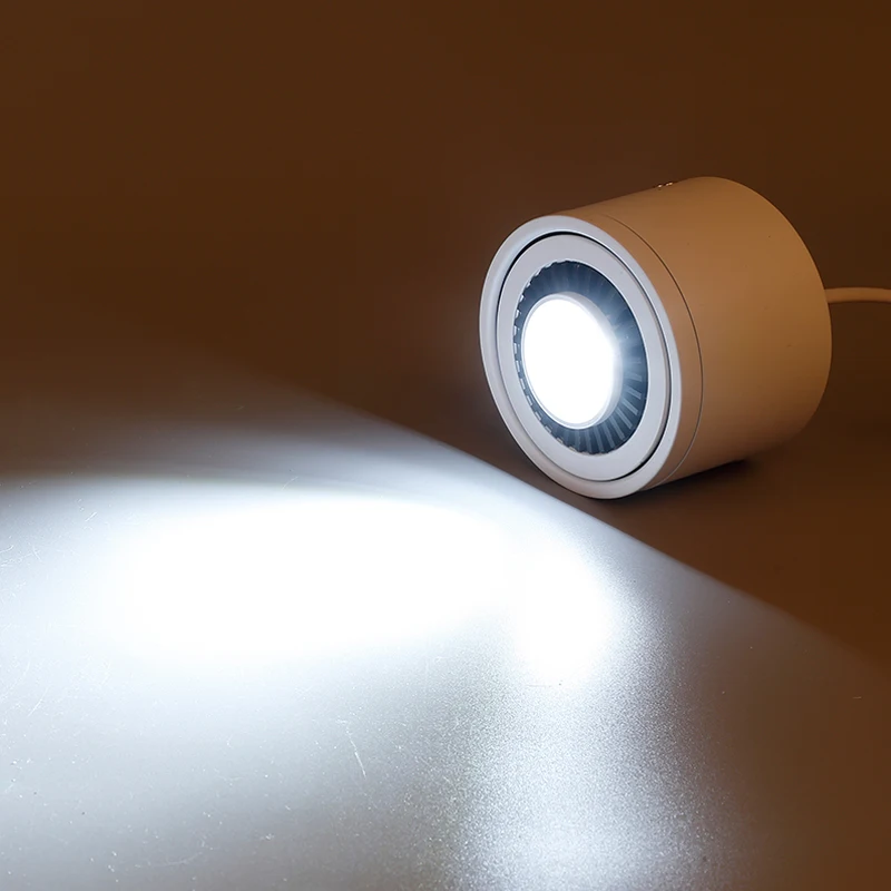Graus de Rotação Lâmpada do Teto Superfície Regulável Montado Levou Downlight Cob Whiteblack Ac85 265v 360 Led Spot Light 15 w 9 w 7 w 5 w 20 Preto AC85-265V 360 Graus de Rotação LED