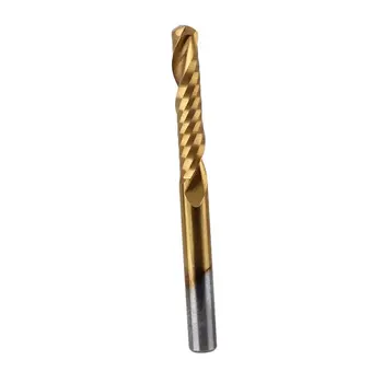 

Gold Titanium Coated Single flute Wood Working Spiral Router Blade Set of 5