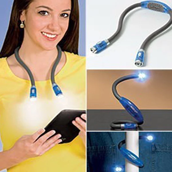  Flexible Handsfree LED Neck Light Book Reading Lamp Night Flashlight Camping Light LKS99 - 33044863315