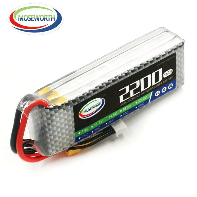 

MOSEWORTH RC Lipo battery 3S 11.1V 2200mah 30C-60C for RC Helicopters Car Airplanes Drone FPV li-po batteria 3s