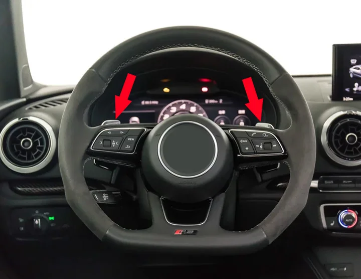 Для Audi RS3 2018 2019 2020 углеродное волокно руль сдвиг удлинение лопасти