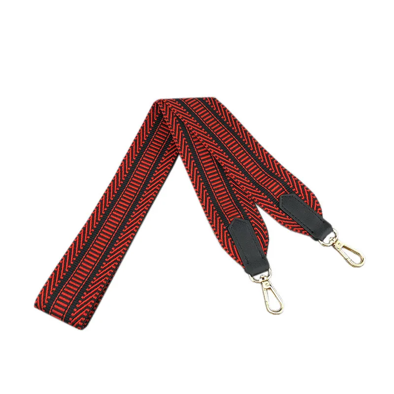 New Wide Shoulder Strap Ethnic Style Cotton Fabric Woven Handbag Straps 105CM Length Cross Body Belt For Bag Women Bag Accessory
