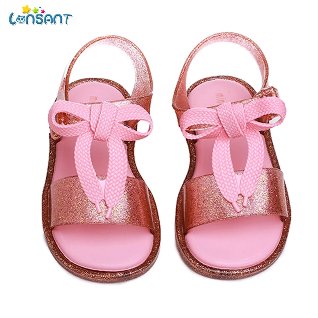 

LONSANT Baby Sandals Girls Baby Summer Toddler Girls Flat Shoes Summer Style Fashion Bow Matching Girls Sandals Baby Soft Shoes