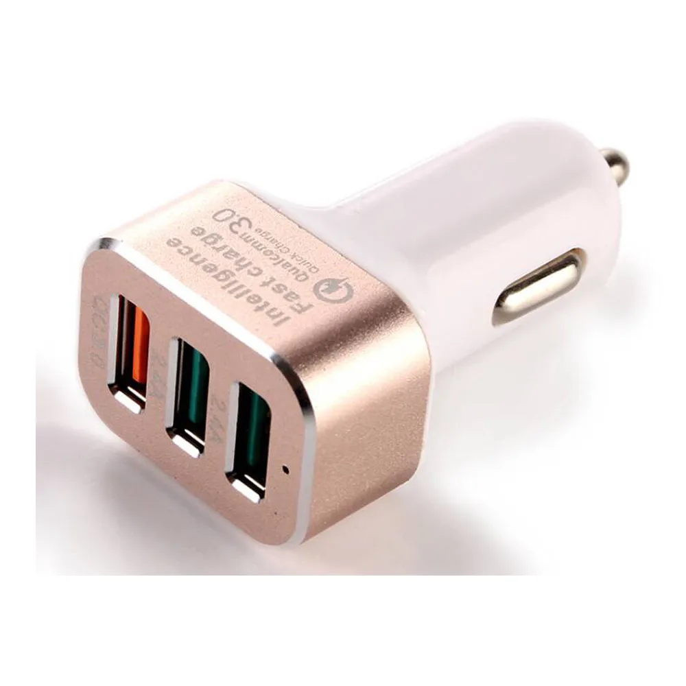 2016 Super Quality Quick Charge 3.0 42W 3 Port USB Smart Car Charger