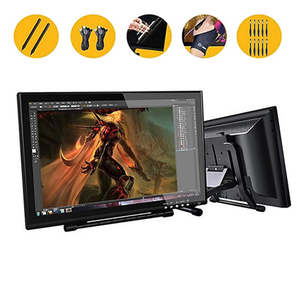UGEE UG 1910B 19" Digital Art Graphics Tablet Painting 5080 LPI Resolution Draw Tablet+VGA