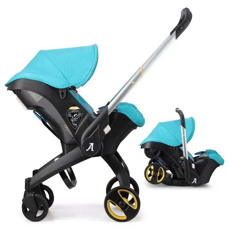 

2019 New 4 in 1 Baby Stroller With basket safety car seat 3 in 1 newborn carriage can sit lie down Umbrella Pram