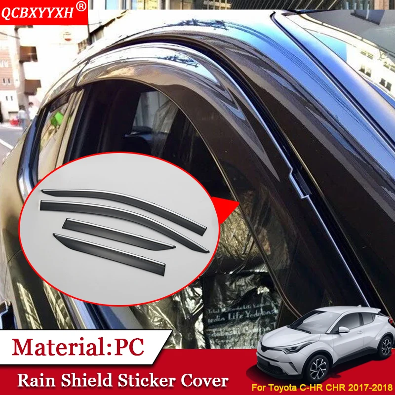 

QCBXYYXH Car-styling Awnings Shelters Window Visors Sun Rain Shield Stickers Cover Car Accessories For Toyota CHR C-HR 2017 2018
