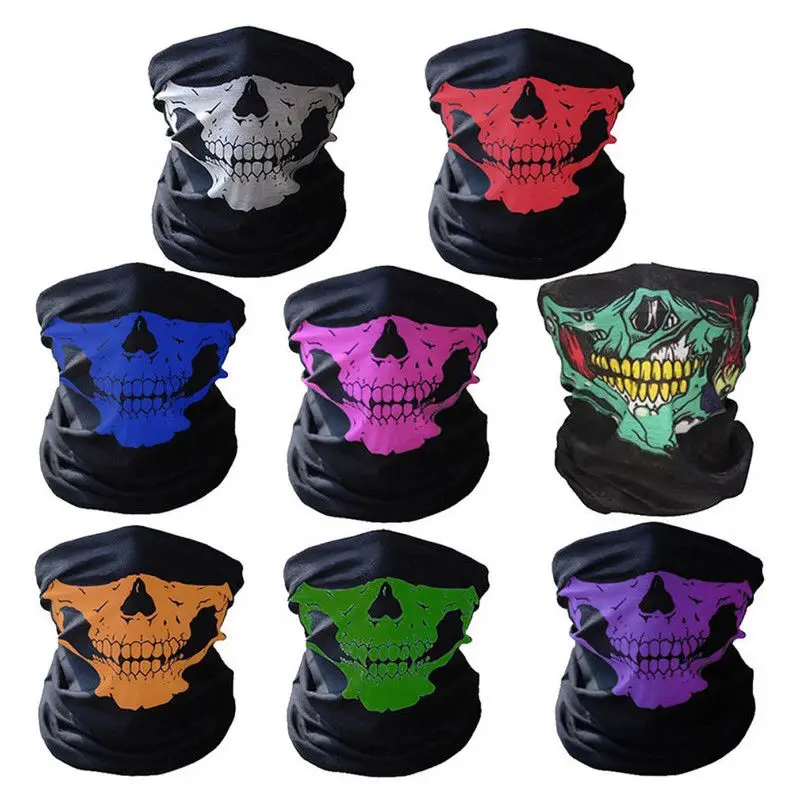 Skull Mask Bandana Cycling Helmet Neck Face Mask  (16)