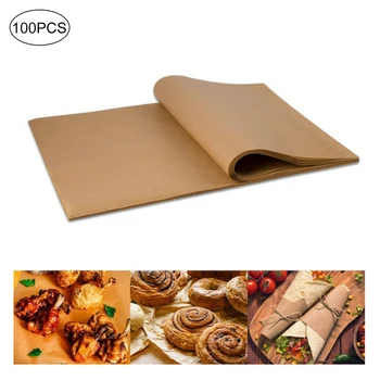 

100pcs 30*40CM Cookie Sheet Parchment Paper Baking Sheets Pan Line Paper Oil Paper Butter Non-stick Paper Baking Tools for Cakes