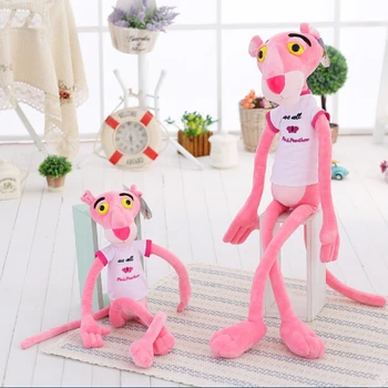 

1pc 80cm Super Cute Stuffed Animal Shin Leopard Pink Panther T-shirt Plush Toy Doll birthday gift christmas present