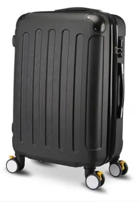 Брендовый 20 дюймов 24 дюйма чемодан на колесиках Чехол для багажа чехол для путешествий Чехол для багажа чехол s чехол на колесиках Чехол для багажа на колесиках - Цвет: Black 22 Inch
