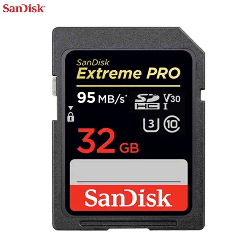 SanDisk SD карта 16 ГБ 32 ГБ 64 Гб 128 ГБ 256 Гб карта памяти 80 МБ/s-95MB/с для Canon Nikon SLR Камера Съемки 4K видео - Емкость: 95MB--32GB