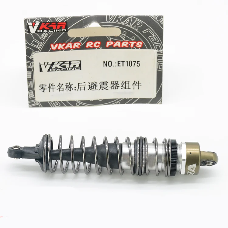 1PC VKAR Truck Metal Hydraulic Shock Absorber L114mm ET1075 Rear Shock Absorption for RC Cars Original Accessories