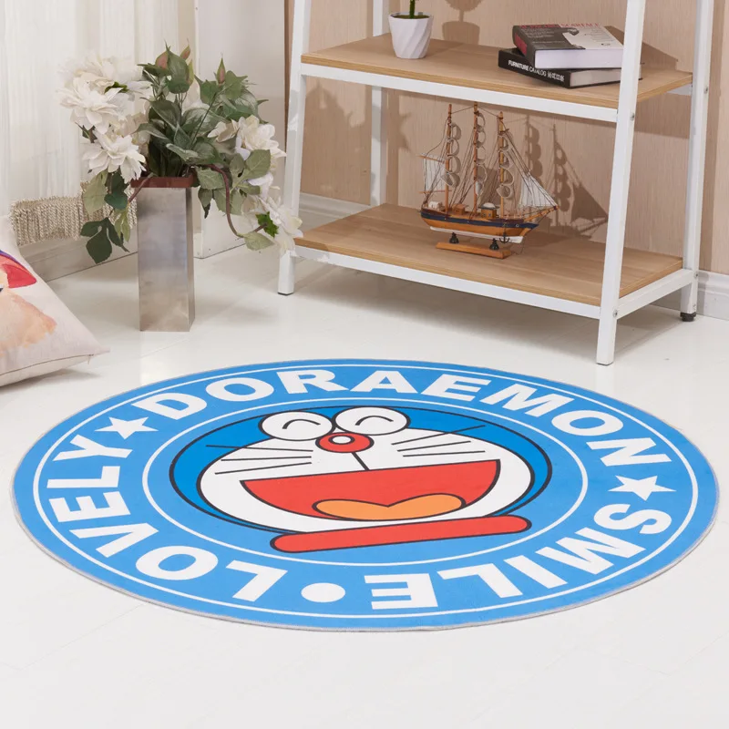 Doraemon 100 см круглое одеяло пушистый лохматый ковер для домашней комнаты Коврики
