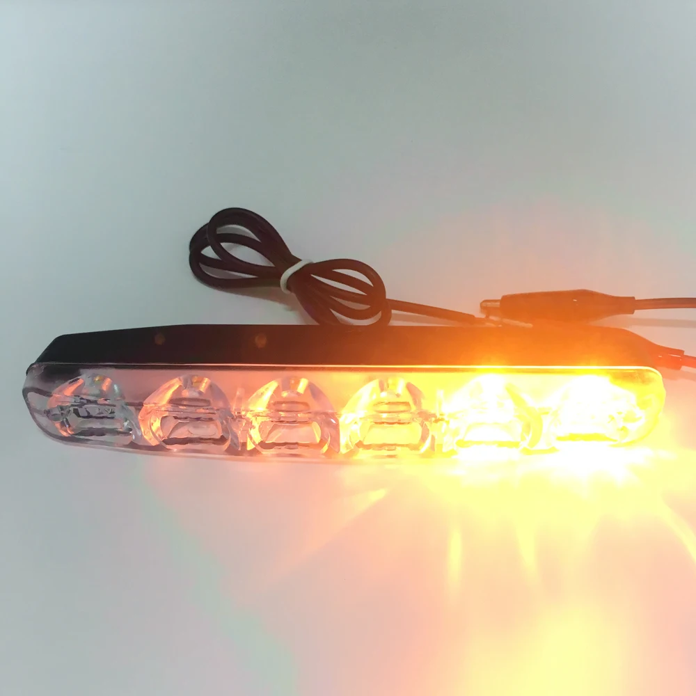 2Pcs Sequential Flowing Yellow LED Daytime Running Light  Light Super Bright LED DRL Car Turn Signal Strip Light Auto Angel Eyes