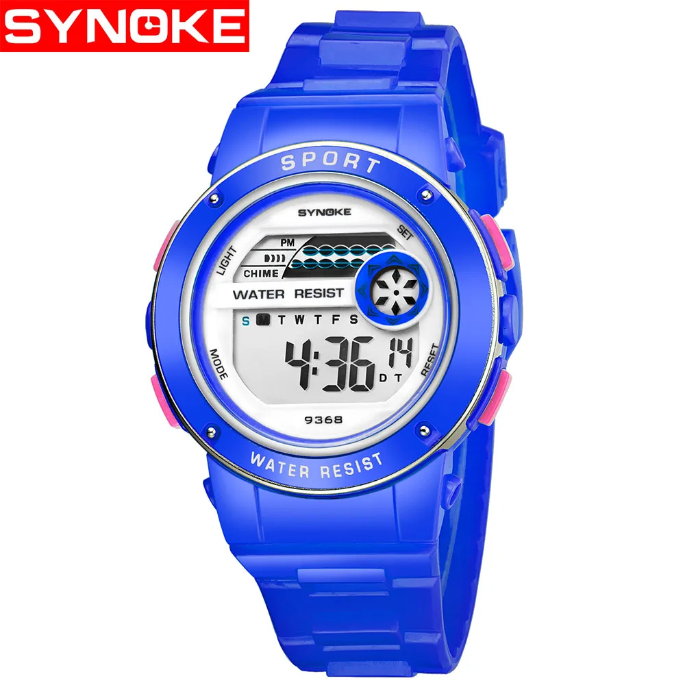 SYNOKE Electronic Colorful LED digital Watches 30M Waterproof boys girls Chronograph