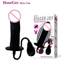 HoozGee Электрический Надувные Peins Вибратор Продукты Секса Больше Joy Electric Газированные Вибрации Фаллоимитаторы для Женщины Взрослых Секс Игрушки