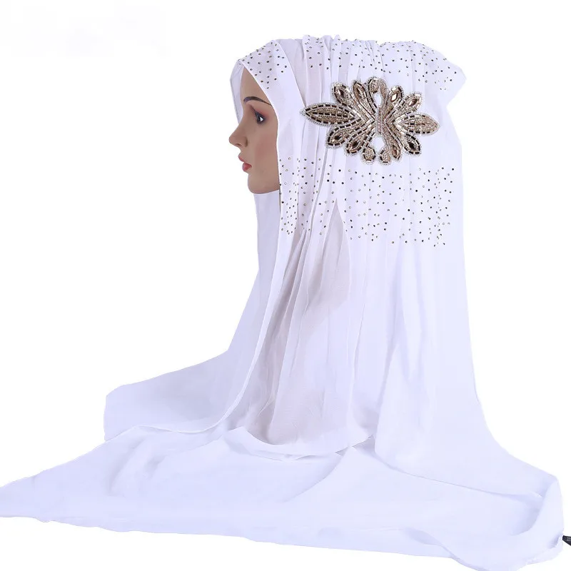 JaneVini Арабский Дамы шарф Мусульманский Хиджаб Mariage для женщин вечерние обёрточная бумага Свадебная накидка Мода Зима Весна невесты шали