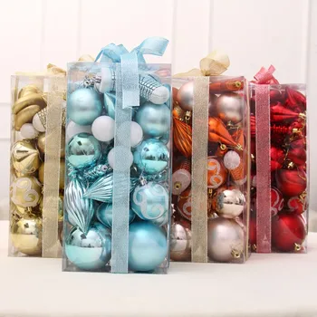 

50pcs Christmas Balls Ornaments Set Decorative Baubles Pendants with Reusable Hand-held Gift Package for Xmas Tree