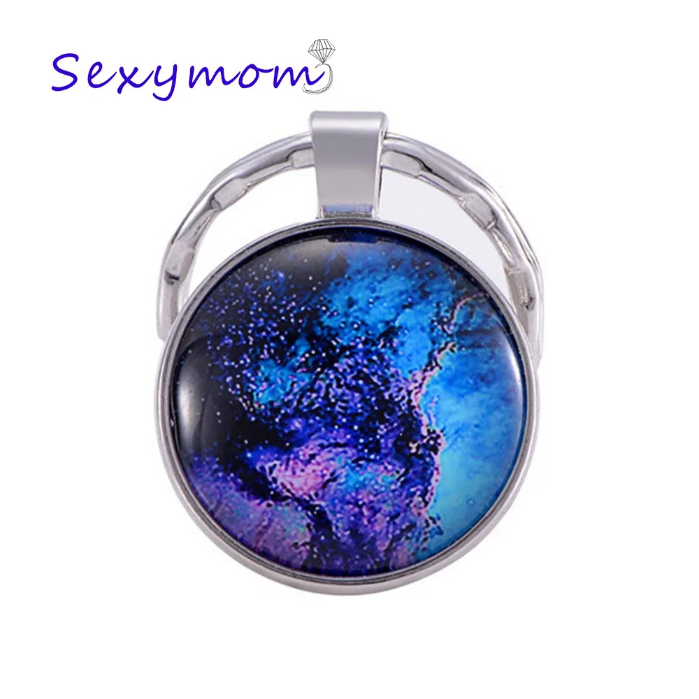 Sky Star Blue Earth Time Gem Mars брелок ювелирный галактика Вселенная, космос, планета Подарочная подвеска-брелок для друзей