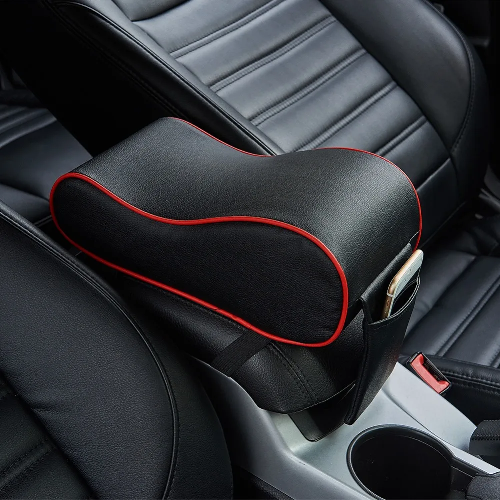 Car Styling Car Armrest Pad PU Leather Universal Auto