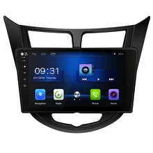 10," Android 7,0! Автомобильный DVD ПК мультимедиа dvd-плеер gps Navi Стерео Радио Fit hyundai Verna/Accent/Solaris 2011- 3g wifi OBD