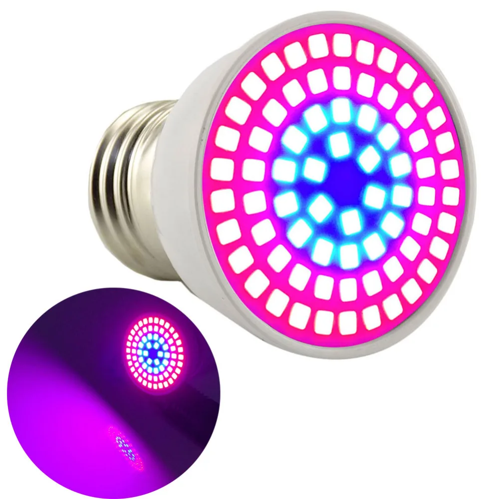 Двухголовый 72 LED растительный свет лампа для выращивания E27 настольная прищепка