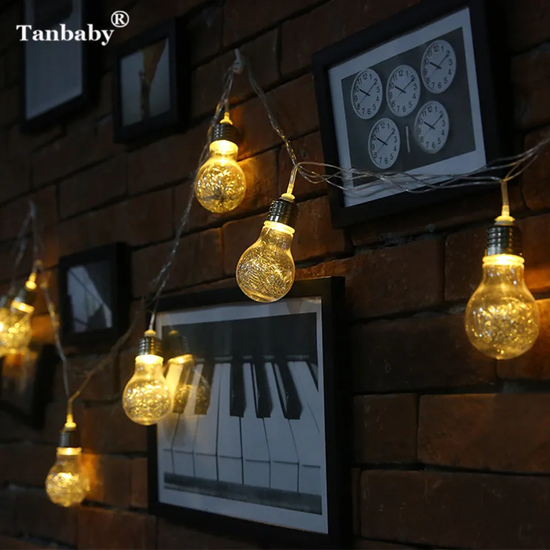 

Tanbaby 3M 20LED Vintage Design Fairy LED String Globe Ball Fairy String Light holiday Wedding Home Xmas Decoration 220v