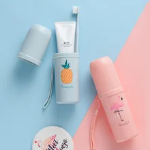 Креативный портативный держатель зубной щетки для мытья чашки зубной пасты бизнес путешествия пластиковые моющие принадлежности креативный ящик для хранения Органайзер