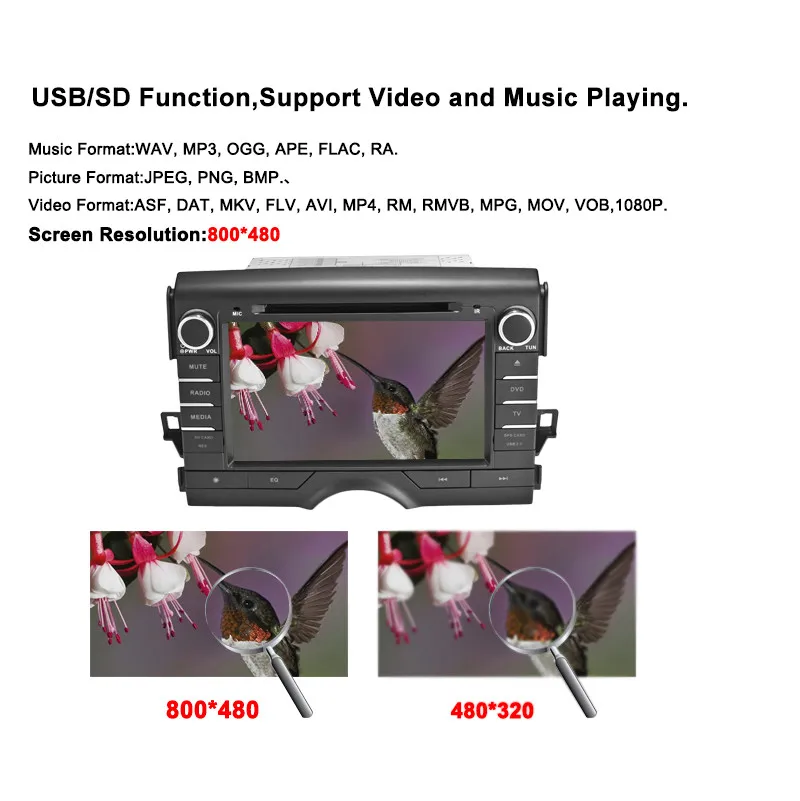 Perfect 8" in-dash Car DVD player with GPS(optional),audio Radio stereo,USB/SD,AUX,Bluetooth/TV,car multimedia headunit for Toyota Reiz 16
