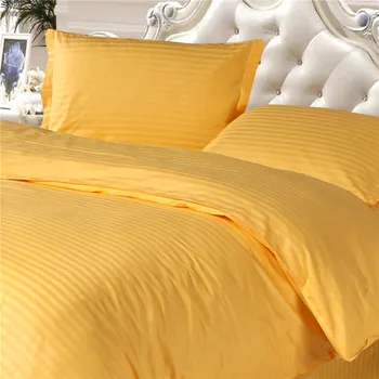 

100%Cotton Duvet cover set Bedding set AUS UK USA Twin Full size ,include Duvet cover and pillow case ,1cm satin Golden color