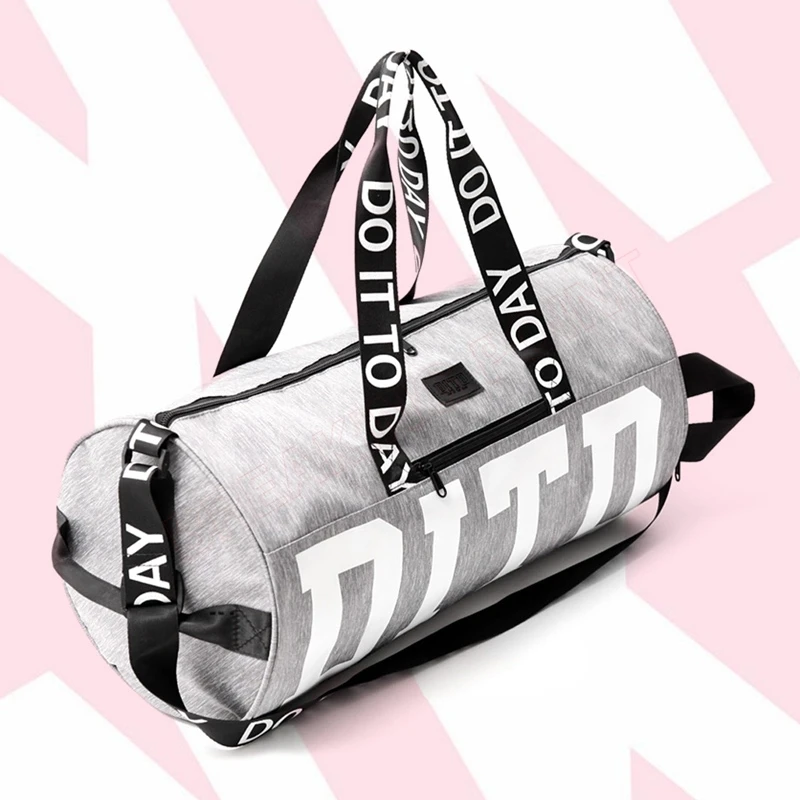 Pink/gray/black Women Men Gym Bag Fitness Shoulder Gird Strip Travel Bag Outdoor Yoga Bag With Shoes Storage Sac De Sport