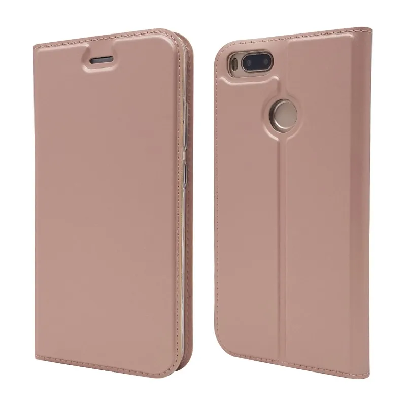 Откидной кожаный чехол, для Xiaomi mi A1, кошелек, чехол-книжка для Xio mi A1 A 1 5X4 GB 5,5 '', глобальная версия, чехол, Hoesjes - Цвет: Розовый